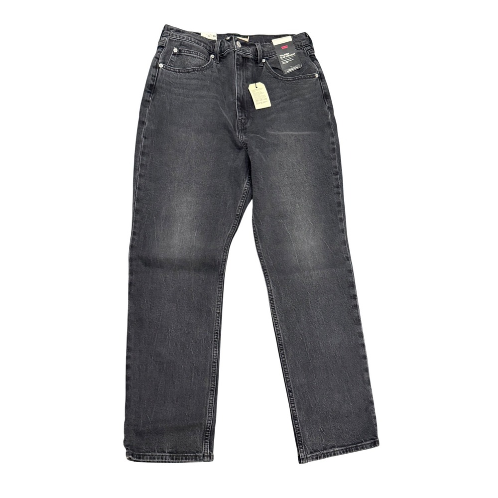 NWT Levi's Premium '70s High Slim Straight Jeans Washed Black Gray 31x29 31